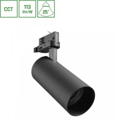 LED Schienenstrahler 3-Phasen Andromeda Prim Aluminium Weiß 24W 2700lm 25D - 927-940-960 CCT