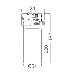 LED Schienenstrahler schwarz - 10W 100Lm pro Watt 4000 K