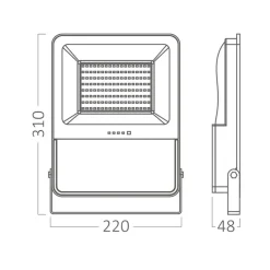 LED-Solarstrahler inkl. Sensor – 50 W, 1800 lm – Einstellbare Lichtfarbe – Schutzart IP65
