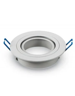 LED Spot Einbaurahmen für GU10 / MR16 - 75mm - weiß - rund - schwenkbar - Einbaugröße 92mm