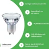 LED Spot GU10 - Glas - 1W 60Lm - 2700K Warmweiß | 120D Abstrahlwinkel - entspricht 10W