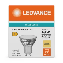 LED-Sternreflektor Spot GU10 - PAR16 5.6W 827 Warmweiß | Ersatz 49W