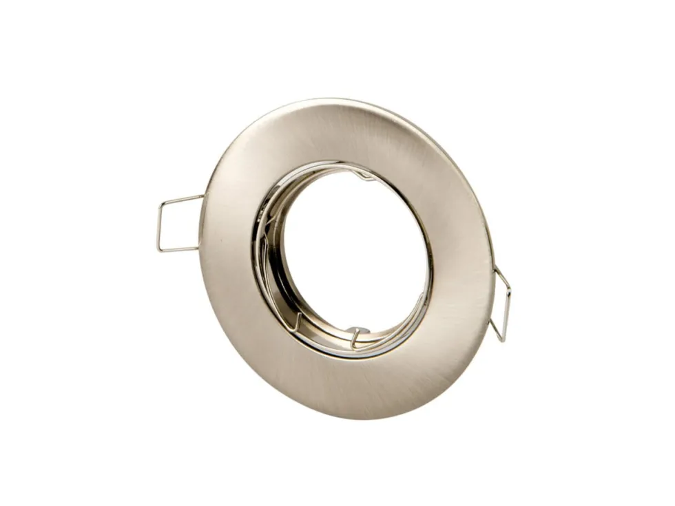 LED Strahler Einbaurahmen für GU10 / MR16 - 80mm - Edelstahl - rund - schwenkbar - Außenmaß 92 mm