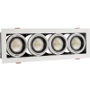 LED Strahler Einbaurahmen Modern mini - rechteckig mit 4x GU10 Fassung