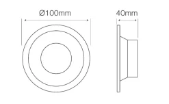 LED Strahler Einbaurahmen rund - Gold / Weiß - Sägegröße 75mm - Außengröße 94mm