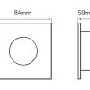 LED Strahler Einbaurahmen Schwarz viereckig - Badezimmer IP44 - Sägegröße 73mm - Außengröße 84mm
