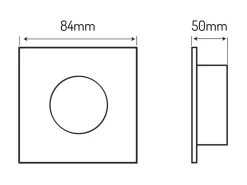 LED Strahler Einbaurahmen Schwarz viereckig - Badezimmer IP44 - Sägegröße 73mm - Außengröße 84mm