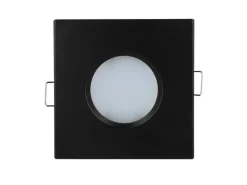 LED Strahler Einbaurahmen Schwarz viereckig - Badezimmer IP44 - Sägegröße 73mm - Außengröße 84mm