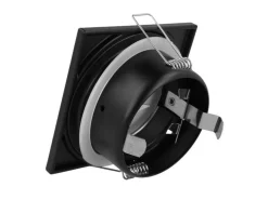 LED Strahler Einbaurahmen Schwarz viereckig - Badezimmer IP44 - Sägegröße 73mm - Außengröße 84mm