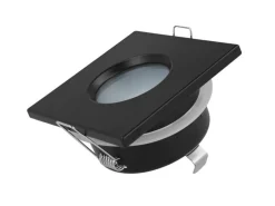 LED Strahler Einbaurahmen Schwarz viereckig - Badezimmer IP44 - Sägegröße 73mm - Außengröße 84mm