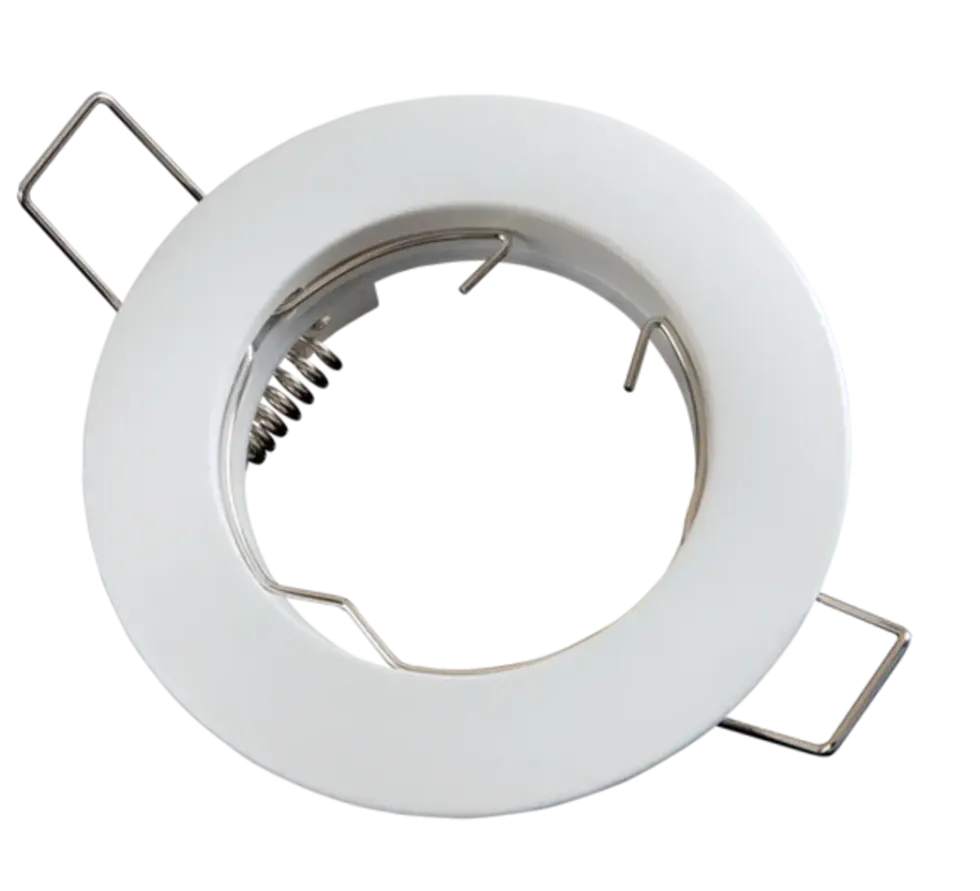 LED Strahler GU10 / MR16 - 65 mm Einbaurahmen - weiß rund - nicht schwenkbar - Einbaugröße77mm