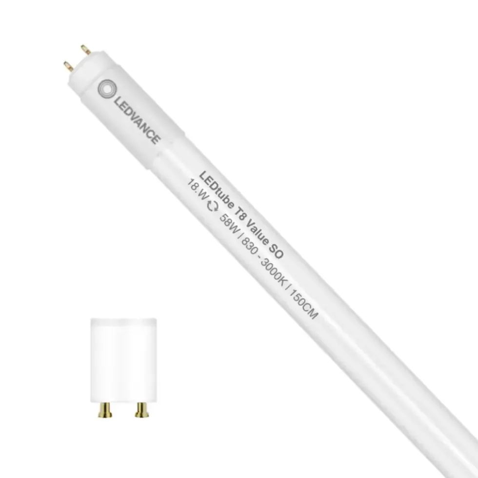 LED T8 Röhre 150cm 18,3W 2000lm 3000K Warmweiß EM/Mains Standard Output