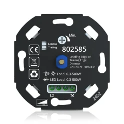 LED Universal Dreh Dimmer Einsatz 400W - Unterputz | Phasen an- und Phasen abschnitt - TRIAC RLC 0.3 - 500Watt