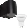 LED Wandlampe Außenbereich - 4W - 3000K - Schwarz