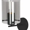 LED Wandleuchte INTERNO Schwarz / Rauchglas