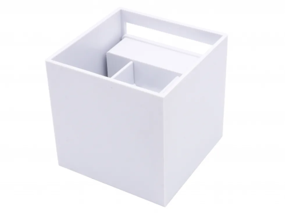 LED Wandleuchte IP54 - 100MM Cubus Weiß - 6W 450Lm - Up and Down light - Abstrahlwinkel anpassbar - Lichtfarbe optional