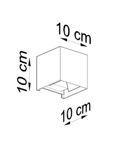 LED Wandleuchte LUCA Schwarz - IP54 - 6W - 3000K Warmweiß