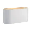 LED Wandleuchte oval - Weiß Gold mit G9 Fassung - 80x80x160 mm