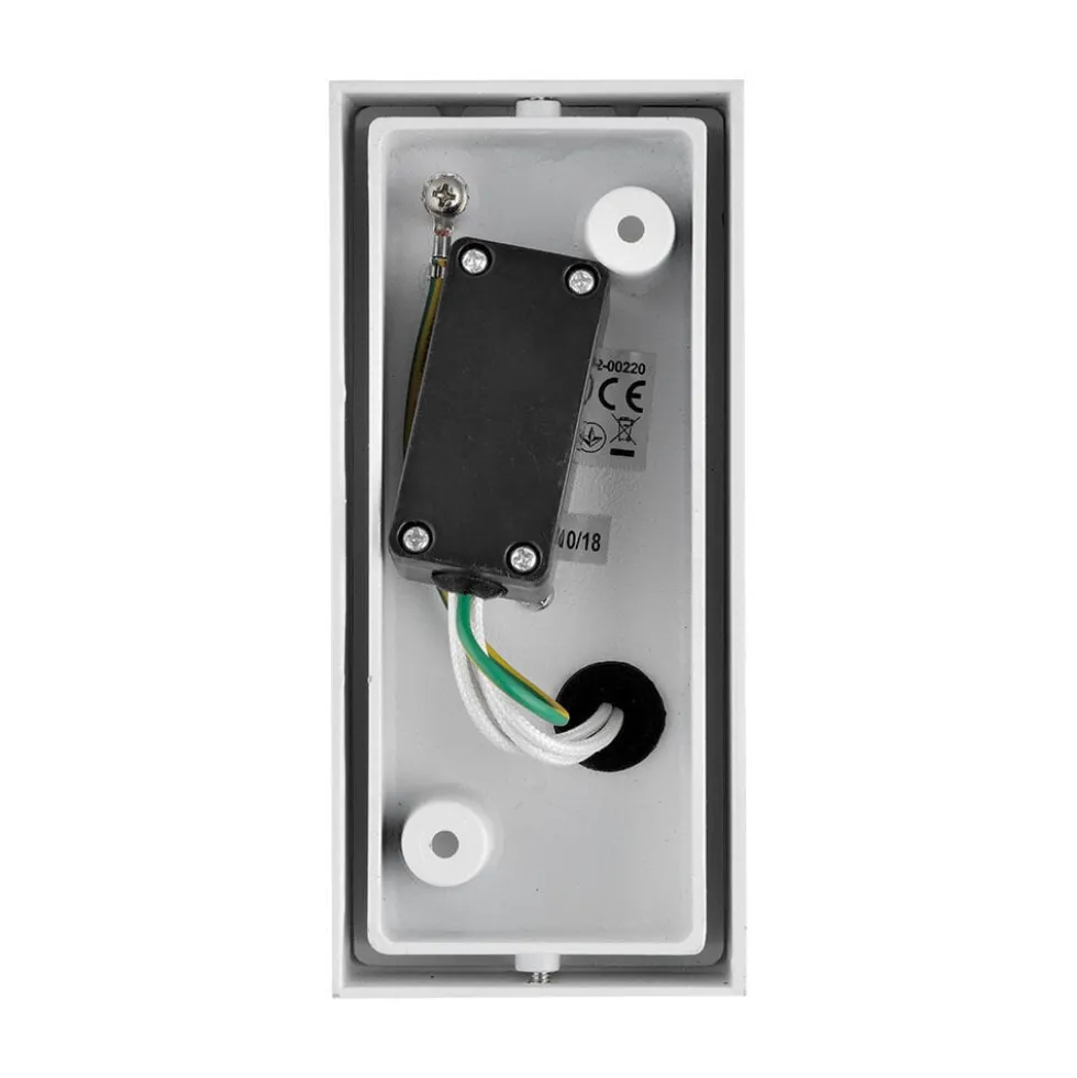 LED Wandleuchte rund Weiß - GU10 Fassung - IP44 - geeignet für 2 GU10 Spots