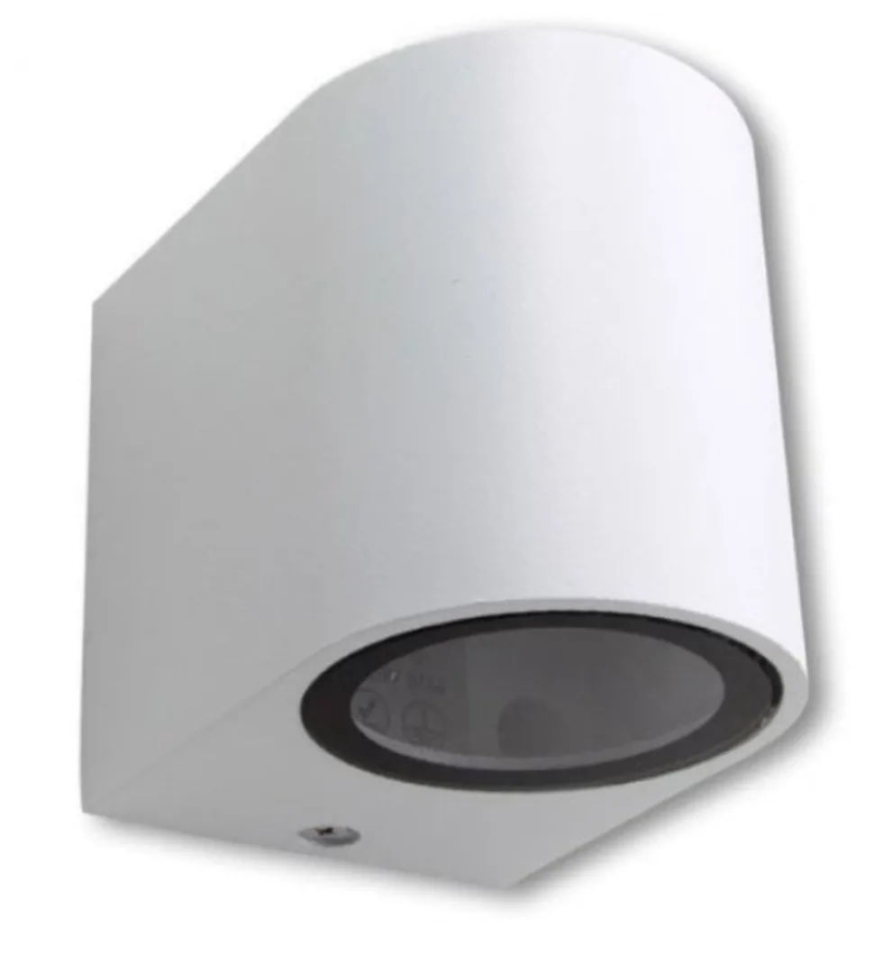 LED Wandleuchte rund Weiß - GU10 Fassung - IP44 - geeignet für 1 GU10 Spot