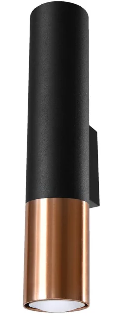 LED Wandleuchte Schwarz Kupfer LOOPEZ - 1 x GU10 Fassung - exkl. LED's