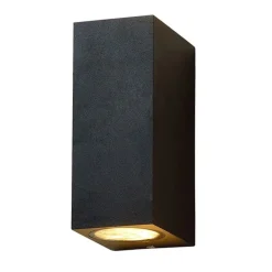 LED Wandleuchte Schw. - GU10 Fassung - IP22 - geeignet für 2 GU10 Spots - exkl. LED Spot