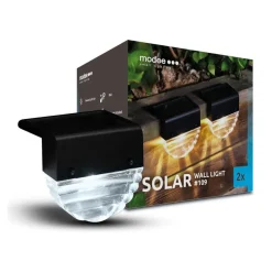 LED Wandleuchte Solar - IP44 6Lm - 4000K Neutralweiß + RGB - Duo-Pack