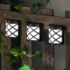 LED Wandleuchte Solar schwarz - IP44 1,5Lm - 6000K Tageslichtweiß