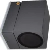 LED Wandleuchte verstellbar - GU10 Fassung - IP44 - geeignet für 1 GU10 Spot - Schwarz