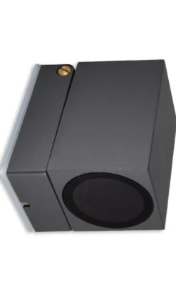 LED Wandleuchte verstellbar - GU10 Fassung - IP44 - geeignet für 1 GU10 Spot - Schwarz