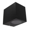 LED Wandleuchte viereckig Schwarz - GU10 Fassung - IP44 - geeignet für 1 GU10 Spot - exkl. LED Spot