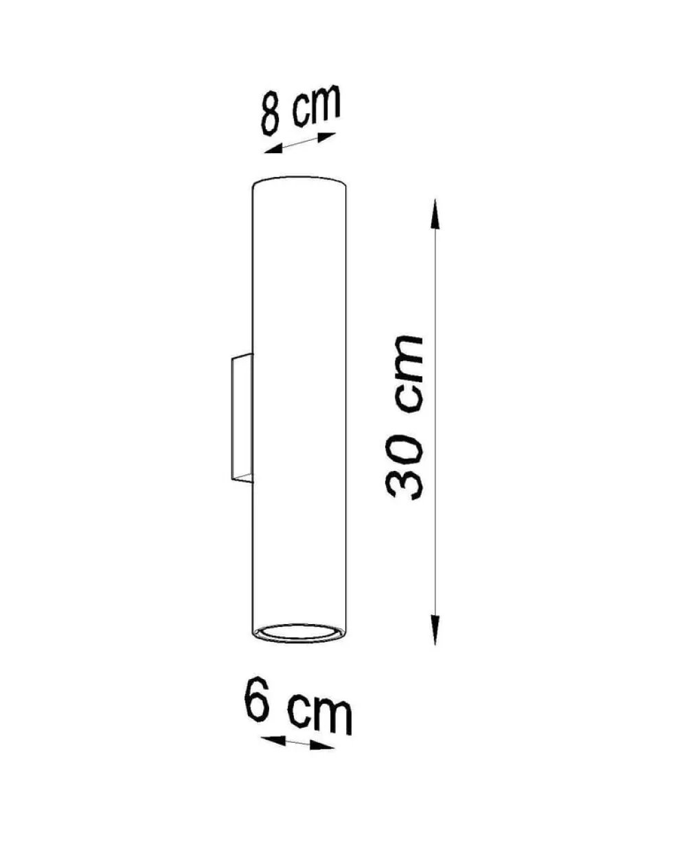 LED Wandleuchte Weiß LAGOS - 1 x GU10 Fassung - exkl. LED's