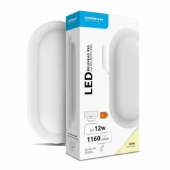 LED-Wand- und Deckenleuchte Oval Weiß 12W 1150lm - 840 Kaltweiß | 195mm - IP65