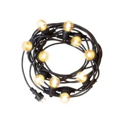 Lichterkette 5m - 10x E27 Fassung - LED Lampen optional