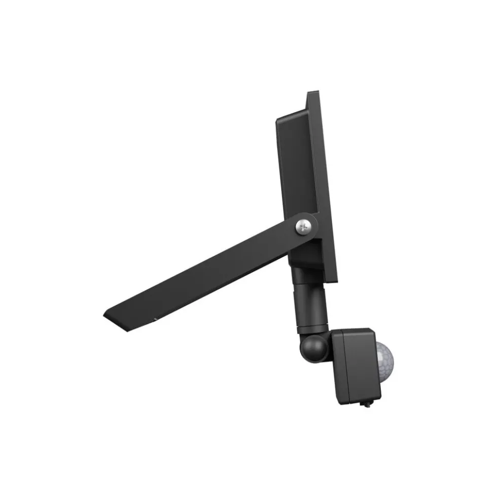 L LED-Scheinwerfer Schwarz 30W 2500lm 100D - 830 Warmweiß | IP44 - Bewegungs- und Lichtsensor - Symmetrisch