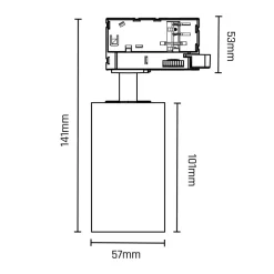 Madara Altro Base Schienenstrahler GU10 Fassung - 3-Phasen universal - Weiß