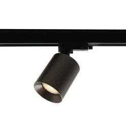 Megano 3-Phasen Schienenstrahler GU10 Licht Bronze Aluminium Ø7 cm