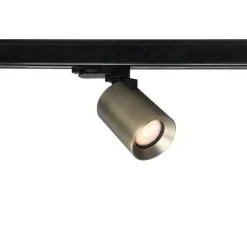 Megano 3-Phasen Schienenstrahler GU10 Antik Bronze Aluminium Ø7 cm