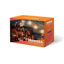 MIMOSA Lichterkette - 20m - 20x LED Lampe E27 - Exkl. Glühbirnen
