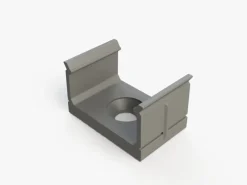 Montagebügel für Aluminium Leuchtband Profil 1000*9*12mm - flach - Grau - 2er Set inkl. Schrauben