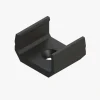 Montagebügel für Aluminium Leuchtband Profil 1000*9*12mm - flach - Schwarz - 2er Set inkl. Schrauben