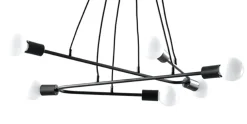 Pendelleuchte ASTRAL 6 Schwarz - 6x E27 Fassung - max. 6x60W - exkl. LED's