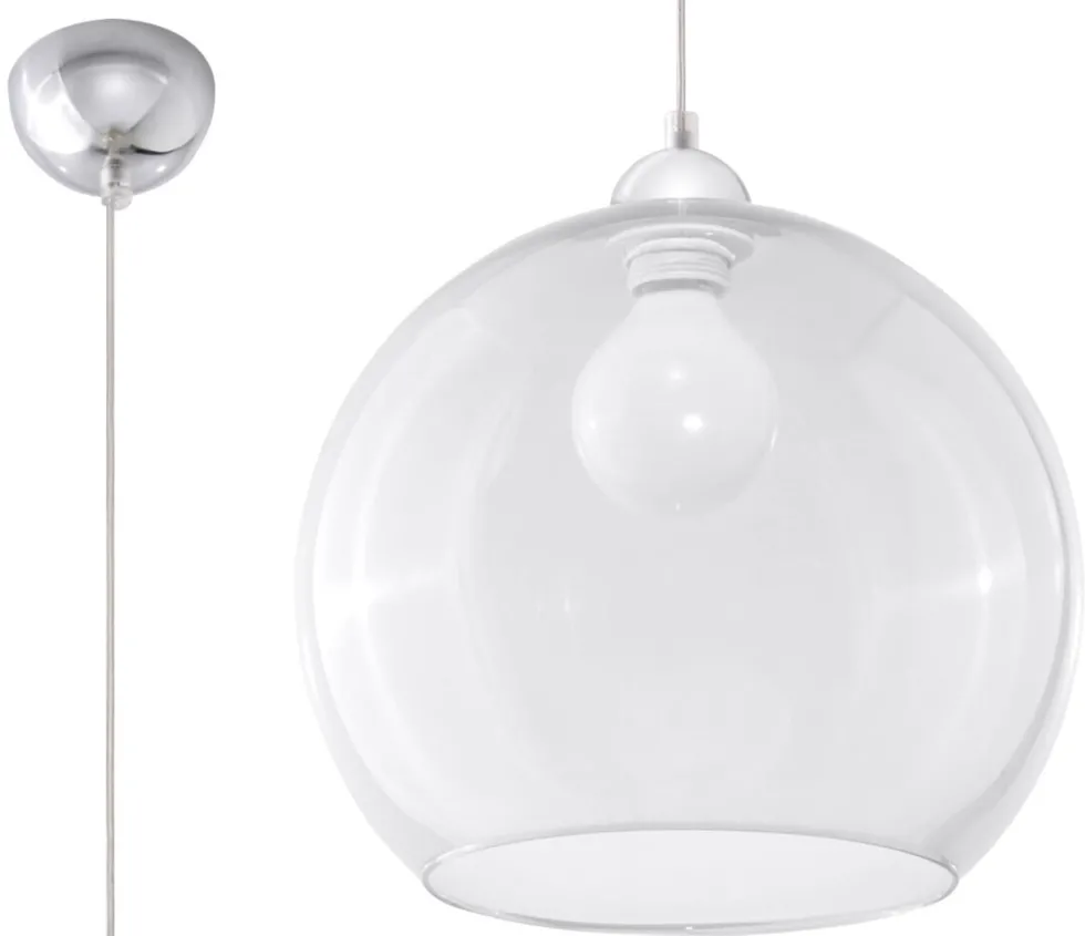 Pendelleuchte BALL Transparent - 1x E27 Fassung - max. 60W - exkl. LED's