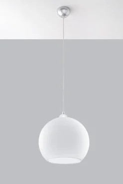 Pendelleuchte BALL Weiß - 1x E27 Fassung - max. 60W - exkl. LED's