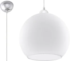 Pendelleuchte BALL Weiß - 1x E27 Fassung - max. 60W - exkl. LED's