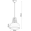 Pendelleuchte CASCO Schwarz / Weiß - 1x E27 Fassung - max. 60W - exkl. LED's