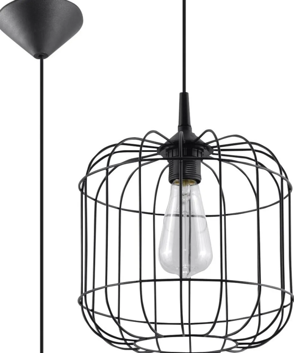 Pendelleuchte CELTA Schwarz - 1x E27 Fassung - max. 60W - exkl. LED's