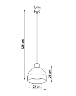 Pendelleuchte DAMASO - 1x E27 Fassung - max. 60W - exkl. LED's