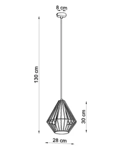 Pendelleuchte DEMI Schwarz - 1x E27 Fassung - max. 60W - exkl. LED's