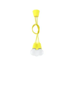 Pendelleuchte DIEGO 3 Gelb - 3x E27 Fassung - max. 3x60W - exkl. LED's